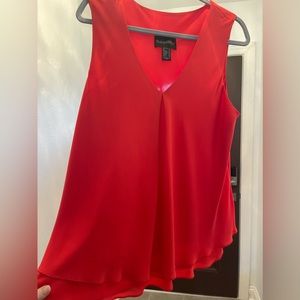 Frank Lyman sleeveless blouse size 16 v neck flowy fun